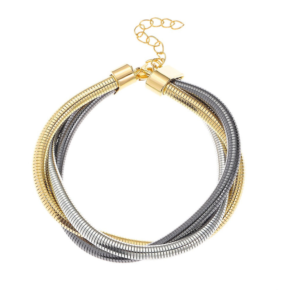 Miniatura: Hip Hop Alloy Bracelet Gold Color Personality Snake Chain Titanium Steel Bracele