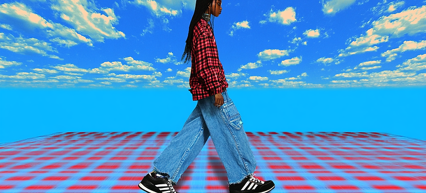 johi6798_A_model_walking_on_a_vaporwave_enviroment_--ar_169_-_9e658b53-47cc-46e1-990e-0c31