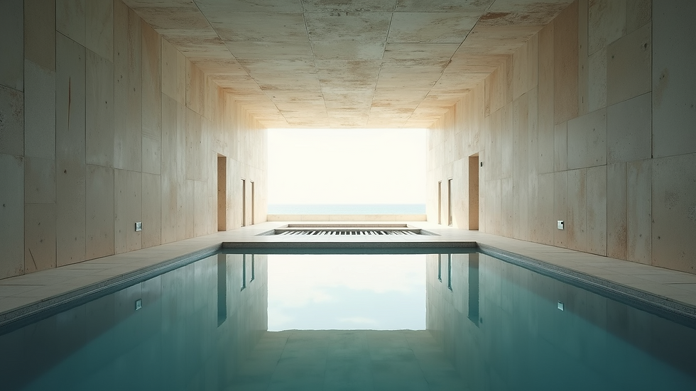 High angle view of a serene space for reflection