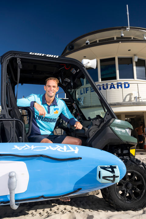 A portrait photo of a lifesaver for Bondi Rescue