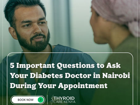 Dr. Ebrahim Yusuf talking to a diabetic patient in Nairobi kenya 