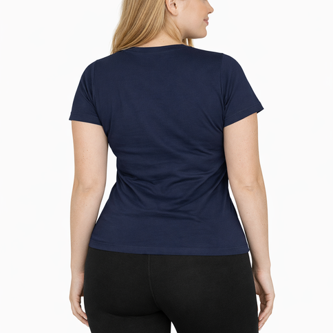 women’s workout t-shirt back view featuring clean design and fitted athletic silhouette for training and gym wear