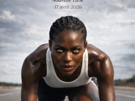 Femme en position de départ illustrant la Nouvelle Lune du 17 avril 2026 en Bélier