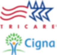 Tri Care & Cigna logos