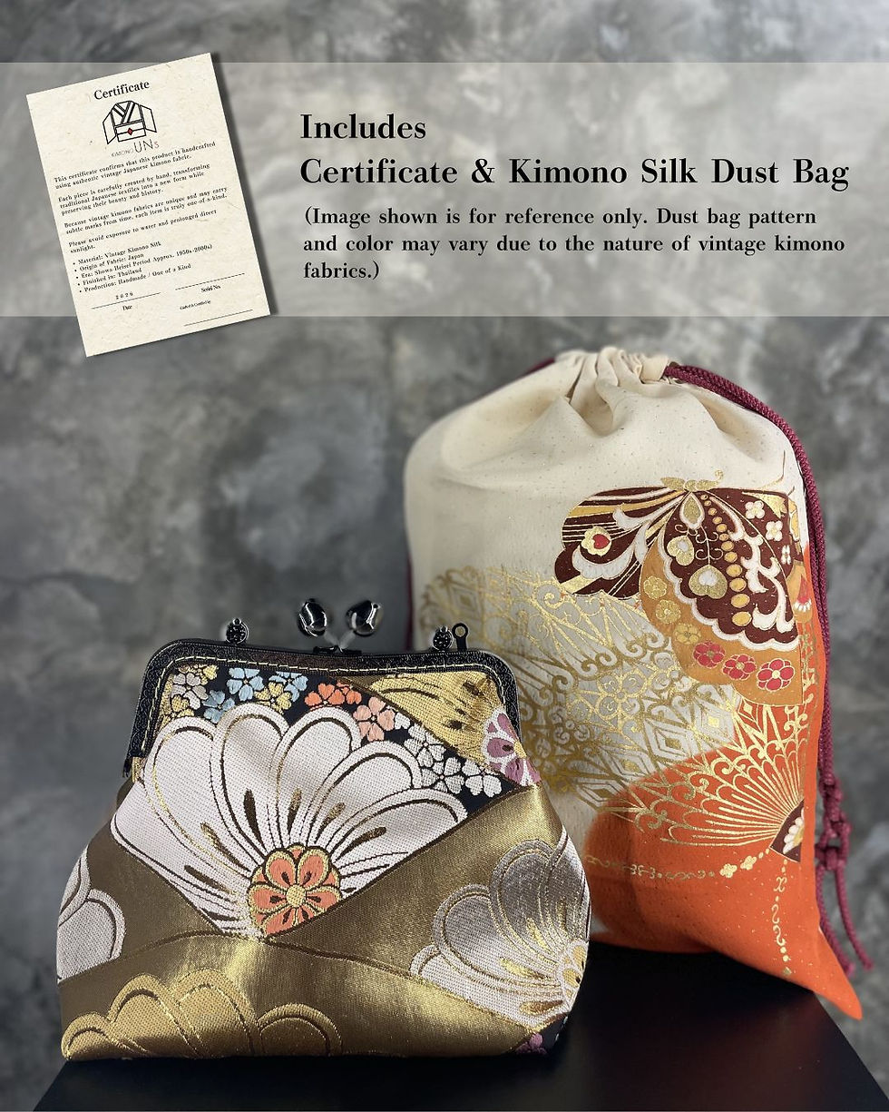 Thumbnail: Kimono One-Handle Bag – Sakura Gold / H-024