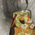 Thumbnail: Kimono Mini Gamaguchi Pouch – Noshi (Gold & Orange)