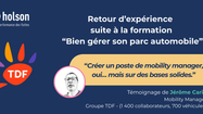 “Créer un poste de mobility manager, oui… mais sur des bases solides.” Témoignage de Jérôme Carin du Groupe TDF