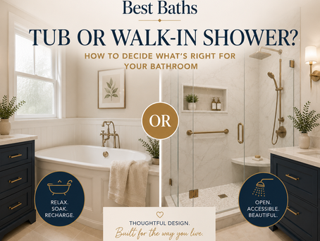 Tub or Walk-In Shower? How to Decide What’s Right for Your Bathroom