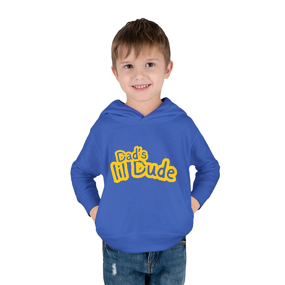 Thumbnail: Toddler Hoodie - "Dad's Lil Dude" Cute Kids Pullover Fleece