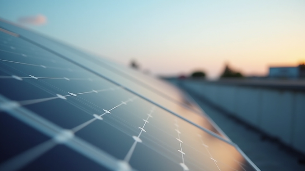 Close-up view of solar panels installed on a rooftop
