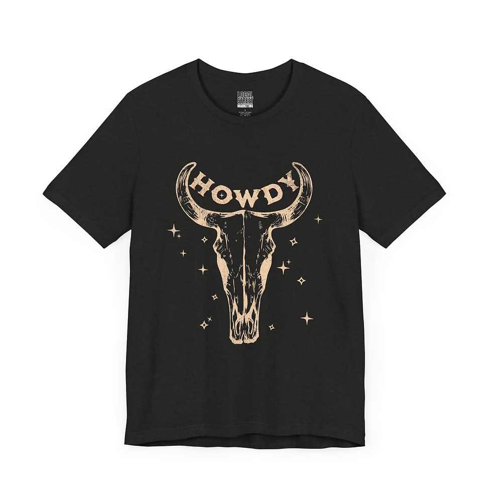 Thumbnail: "Howdy" Cow Skull Tee