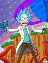 Rick from Rick and Morty. Fan art by Kathy Enriquez