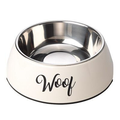 House of Paws Woof 2 in 1 Dog Bowl Medium