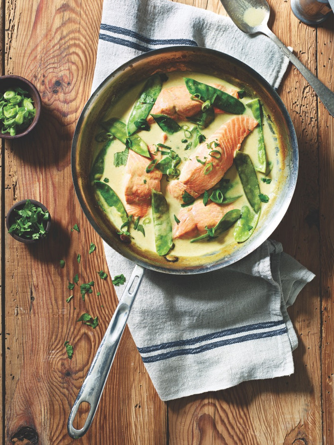Green Curry Braised Salmon from Diane Morgan's new Cookbook, 'Salmon: Everything You Need to