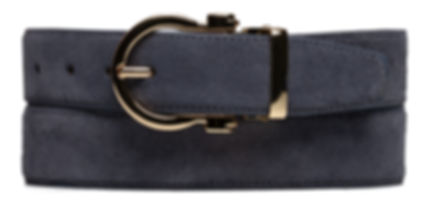 Cinturón en gamuza azul (omega)