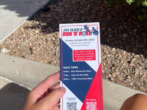 Jim Click Run ‘N’ Roll Sign Up Pamphlet