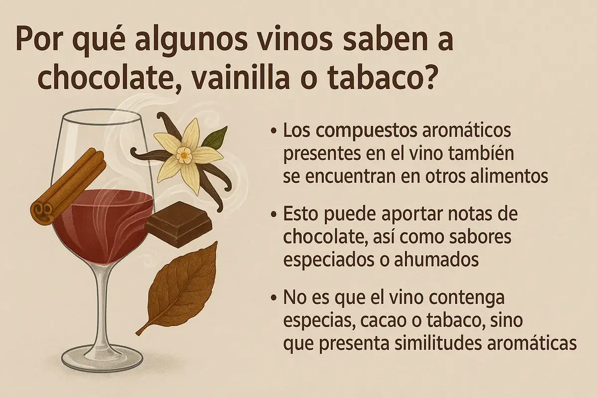 ¿Por qué algunos vinos saben a chocolate, vainilla o tabaco… si no llevan nada de eso?