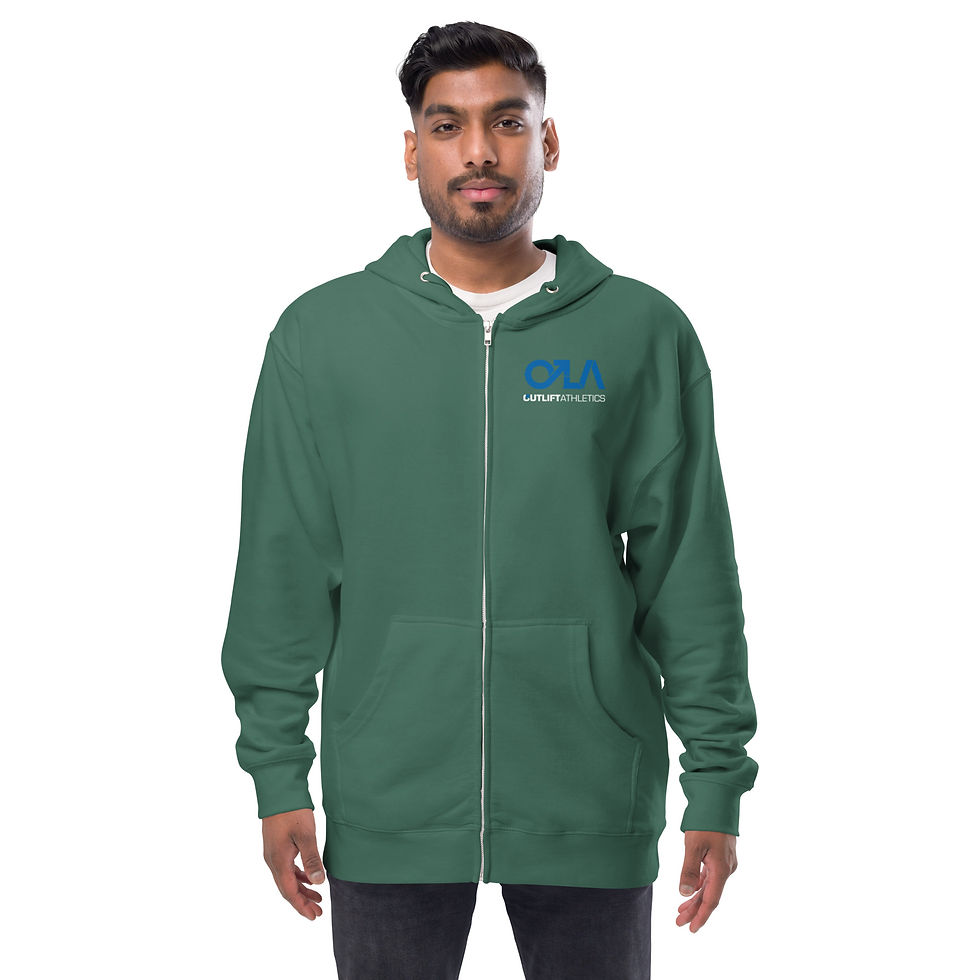 Thumbnail: Classic OLA Unisex Fleece Zip Up Hoodie