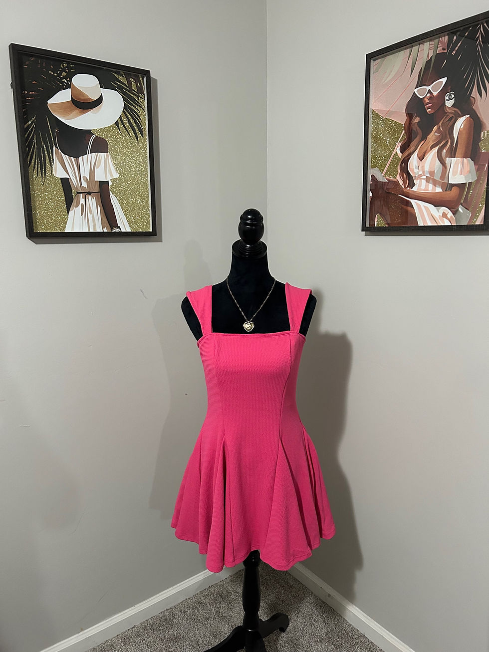 (NEW) Pink Midi Dress