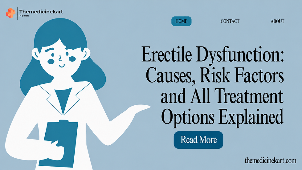 Erectile Dysfunction: Causes, Risk Factors and All Treatment Options Explained