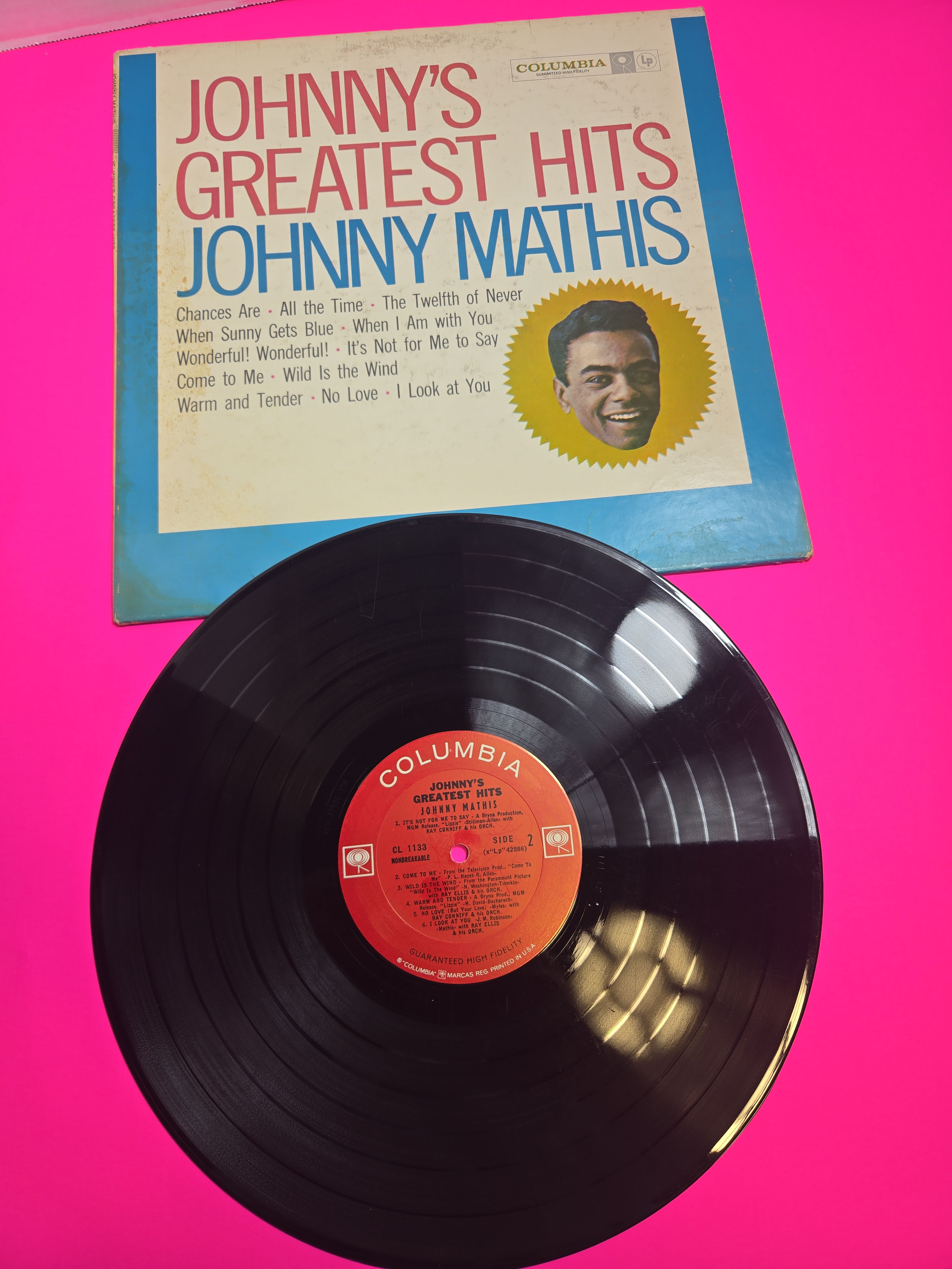 🎵 Johnny Mathis – Johnny’s Greatest Hits (Vintage Vinyl LP, Columbia CL 1133, M