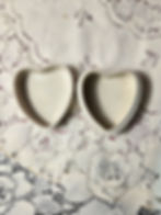 Thumbnail: English Country Pottery Heart Trinket Box Hand Painted Made in England