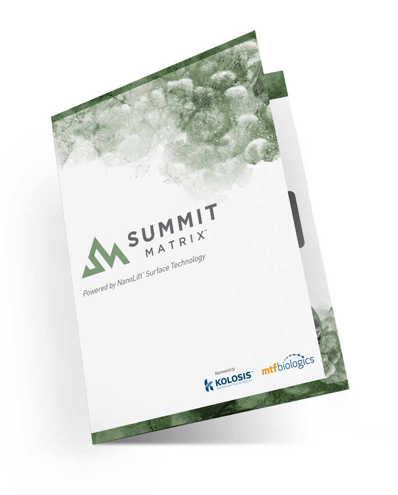 Summit Matrix Synthetic Bone Graft informational brochure