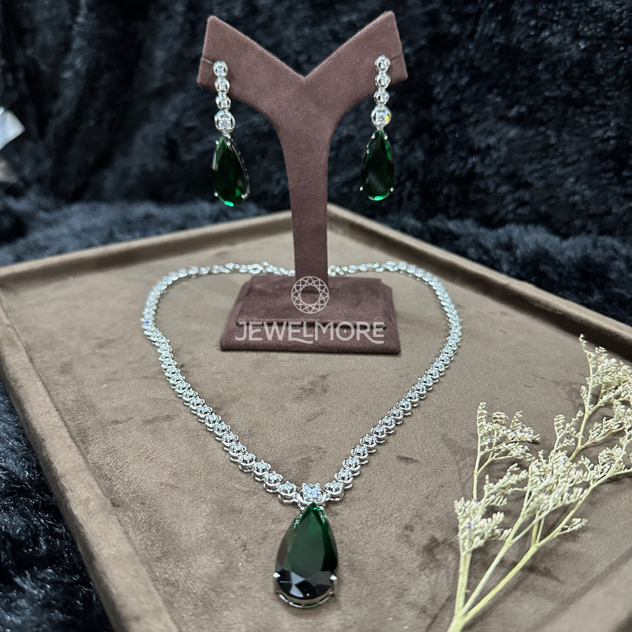 Kate Diamond Necklace with Earrings