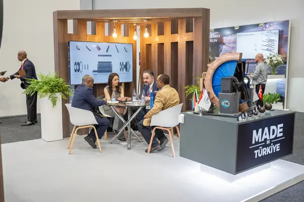 Trade show photographer Cape Town coverage of a meeting at FKK's Mining Indaba booth