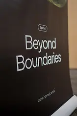 iSprout Beyond Boundaries branded signage at the Future of Power Summit venue