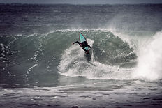 Stevie Sawyer surfing at Jeffreys Bay. Jbay is one of the most iconic waves of the world and I was pleased to take photos of the waves.