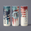 Thumbnail: mockup of Grunge Flag design skinny tumbler 3 sides