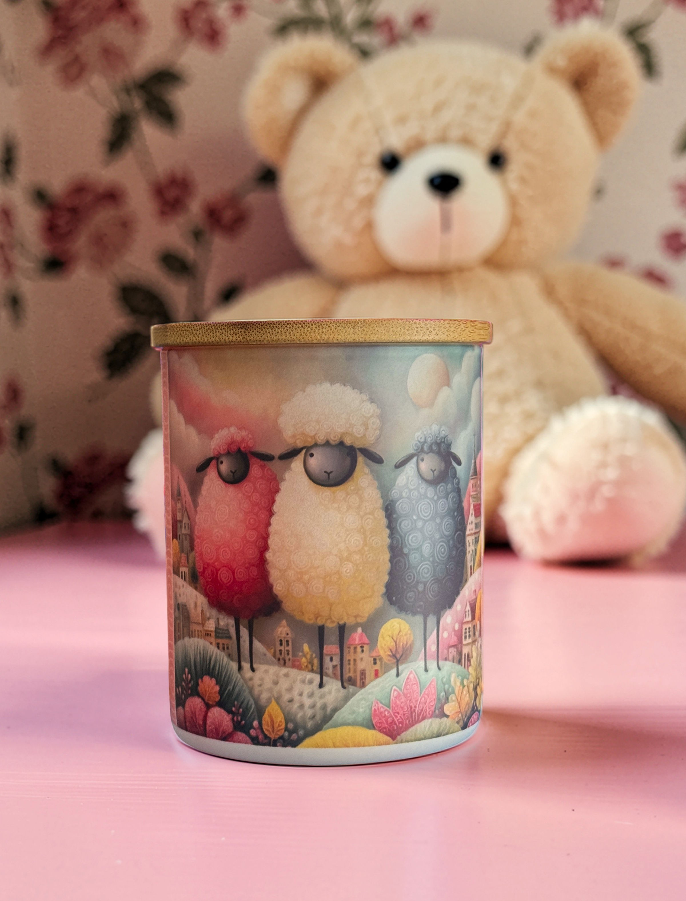Quirky Sheep - 10 oz. Frosted Glass Jar