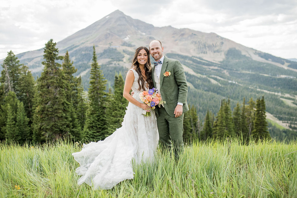 Big Sky elopement photographer, Big Sky wedding photographer, Summer wedding at Big Sky Resort, Bozeman wedding photographer, Bozeman elopement photographer, Montana wedding photographer, Montana elopement photographer, Lone Peak wedding couples photos, Montana mountain wedding photographer