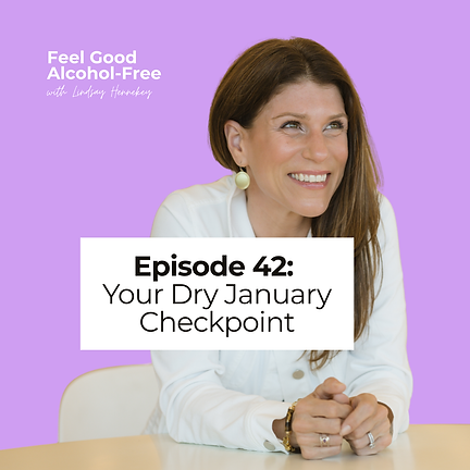 podcast cover image for episode 42 - Your Dry January Checkpoint