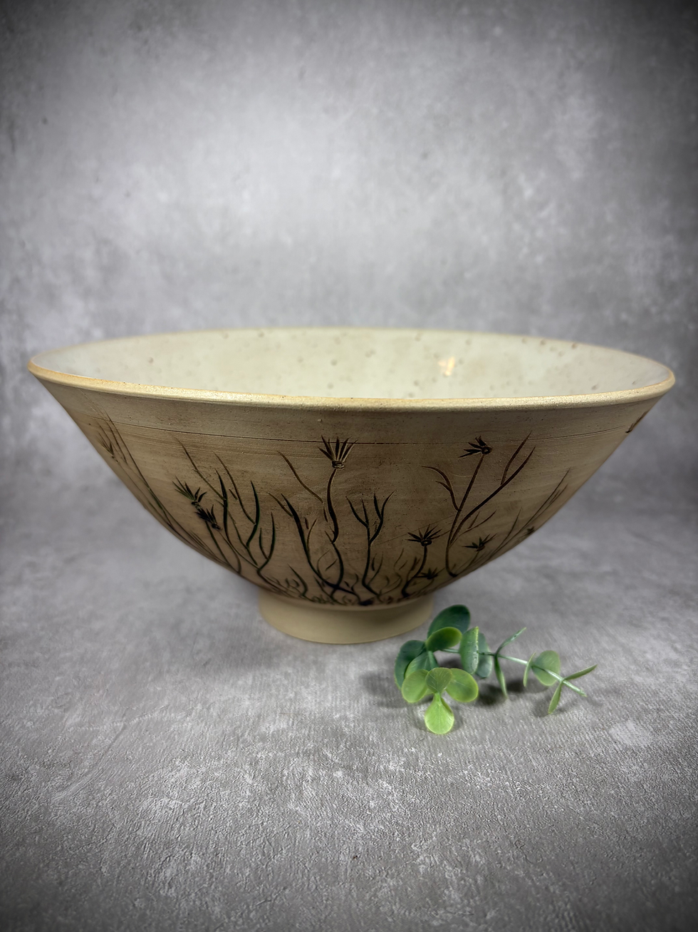 Speckled Oxide Wild Flower Bowl