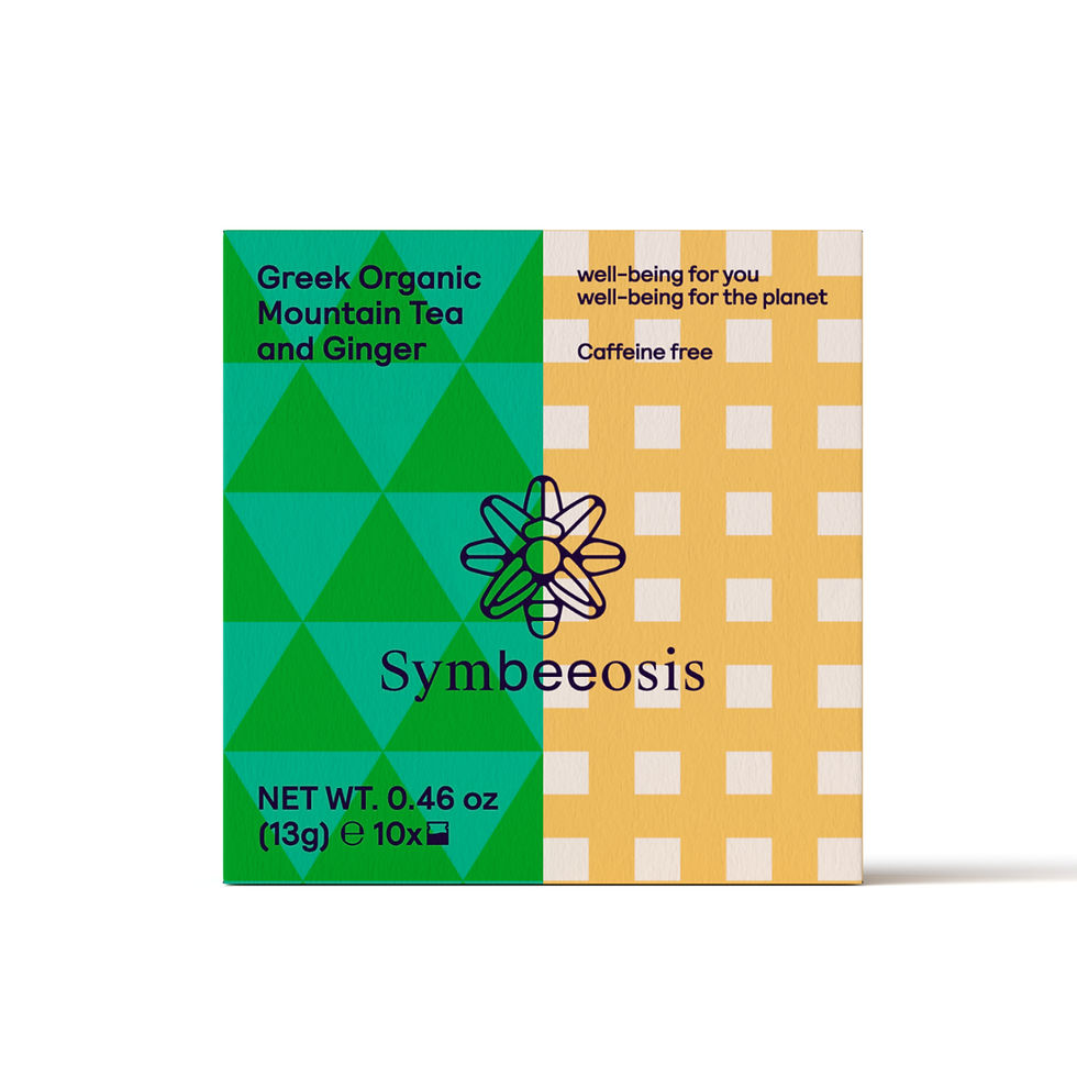 box of GREEK ORGANIC MOUNTAIN TEA with GINGER