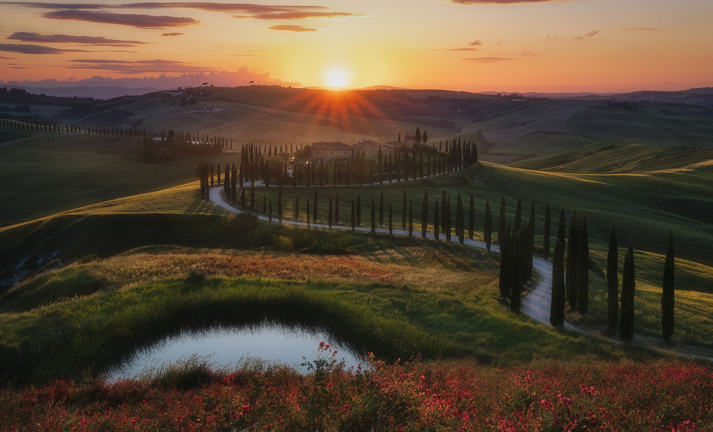 Crete Senesi al tramonto (Toscana)