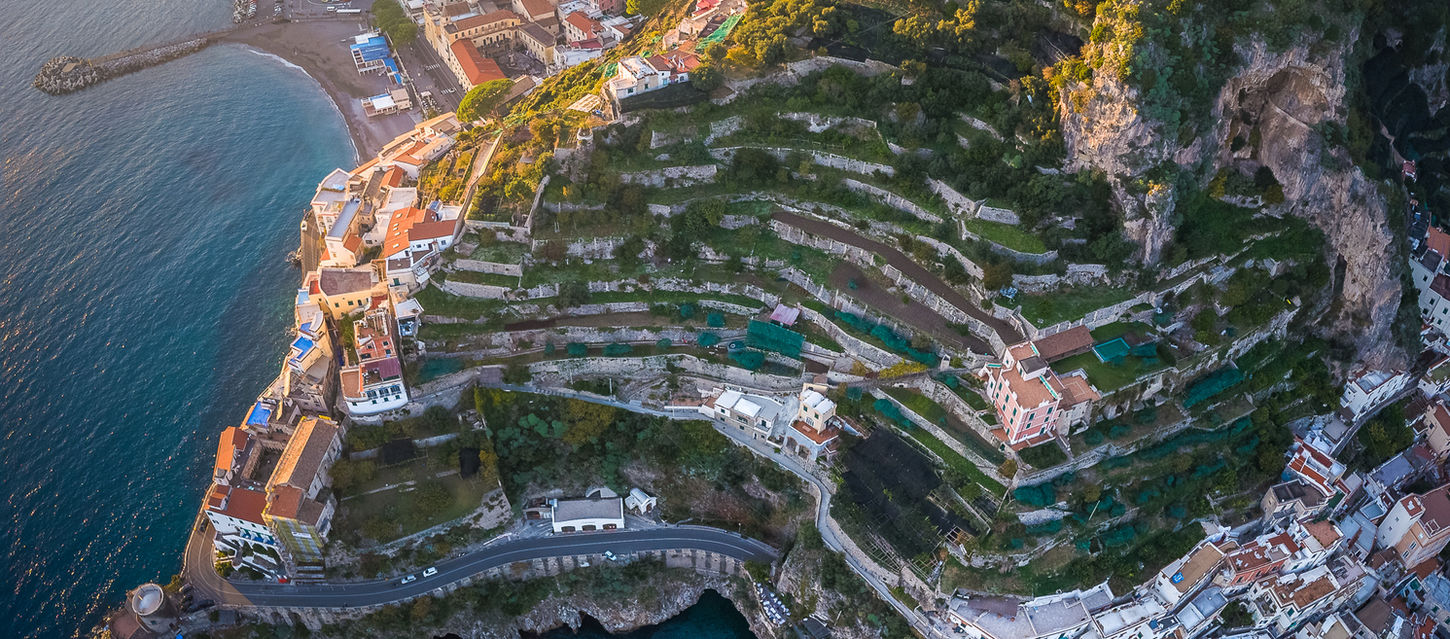 Amalfi from above / aerial view
