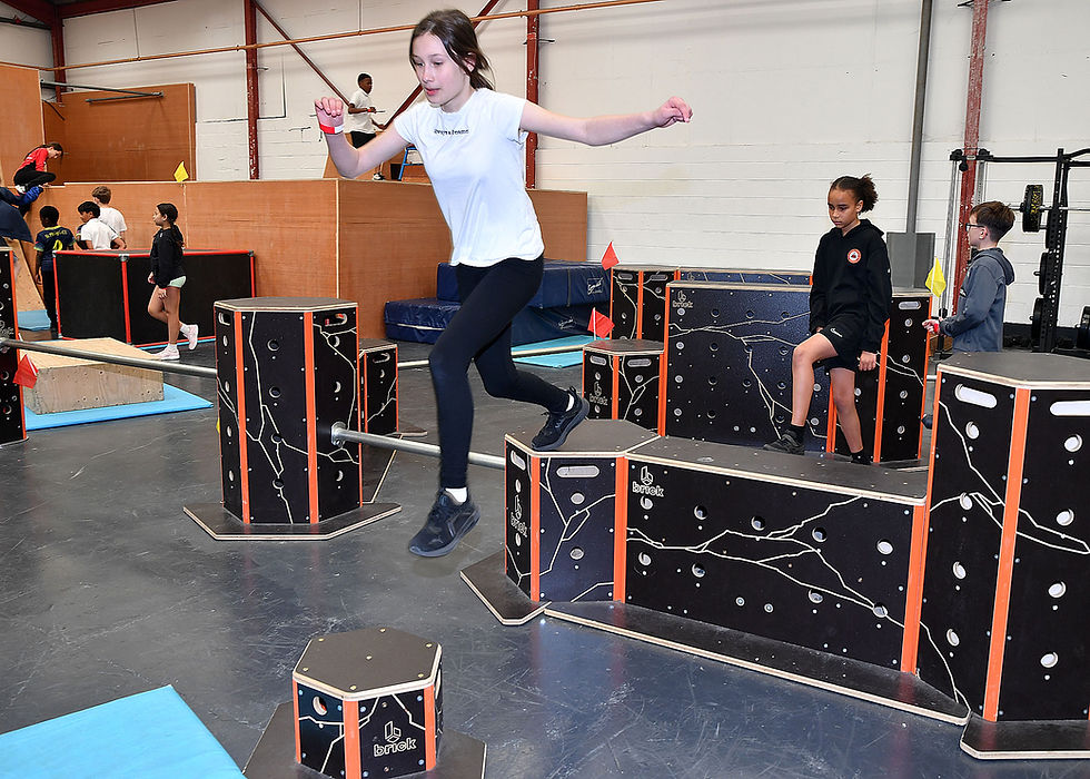 School parkour competition, Salford