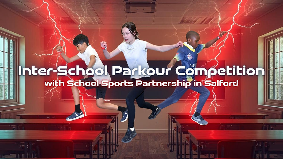 Inter-school parkour competition in Salford