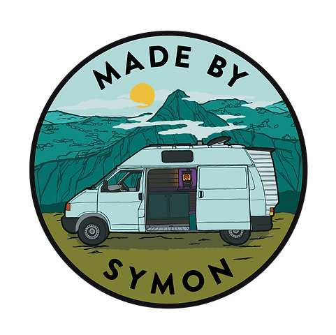 logo for made by symon, maker of wood tiny stove, small stove