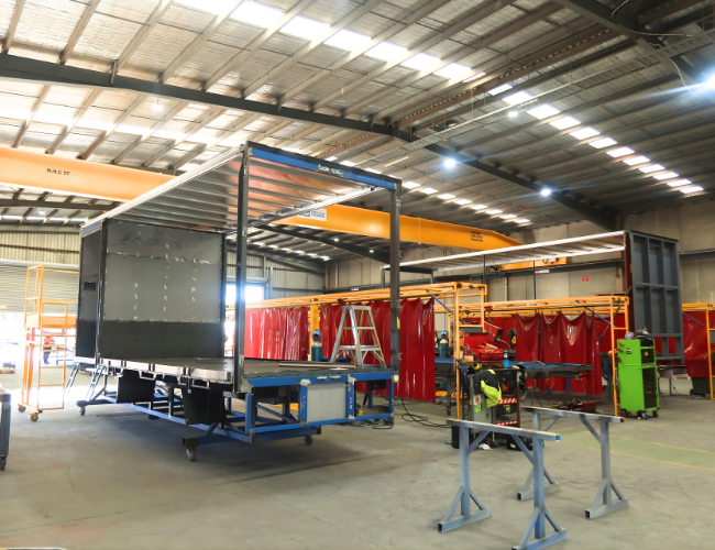 Truck body fabrication workshop