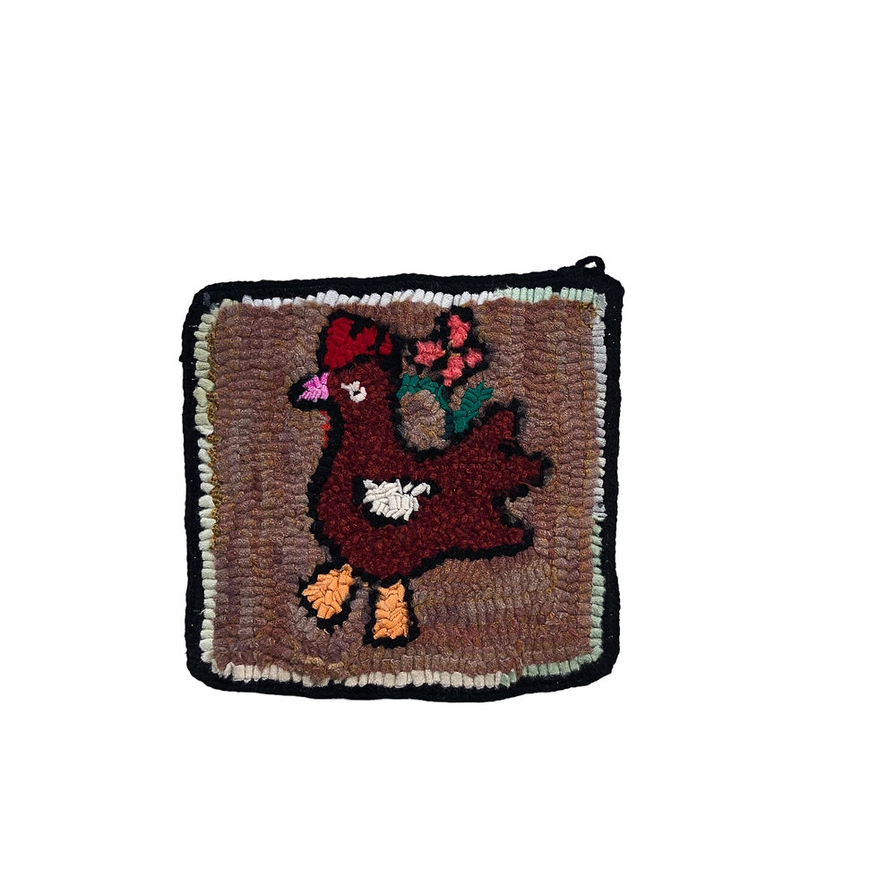 Thumbnail: Manique Woolen Potholder (crochet) - CHICKEN