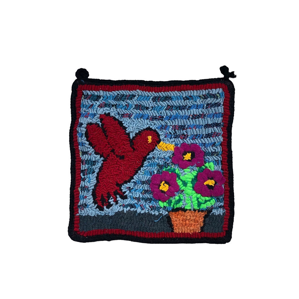 Thumbnail: Manique Woolen Potholder (crochet) - BIRDS