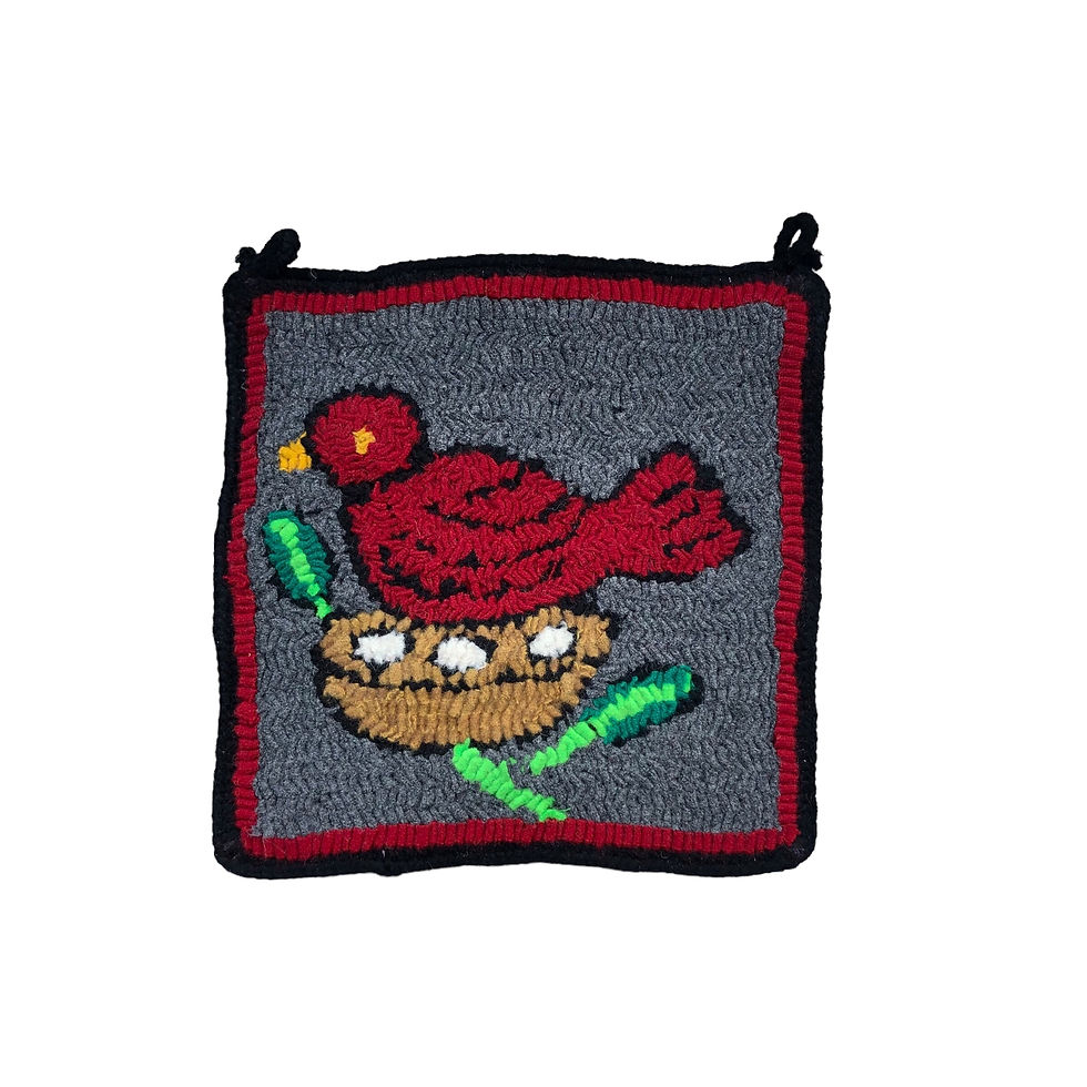 Thumbnail: Manique Woolen Potholder (crochet) - BIRDS