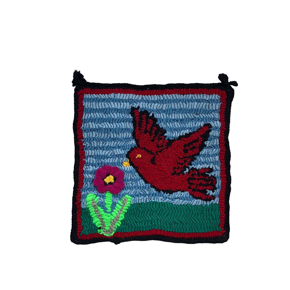 Thumbnail: Manique Woolen Potholder (crochet) - BIRDS
