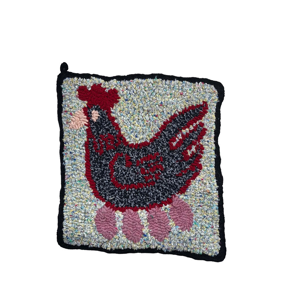 Thumbnail: Manique Woolen Potholder (crochet) - CHICKEN