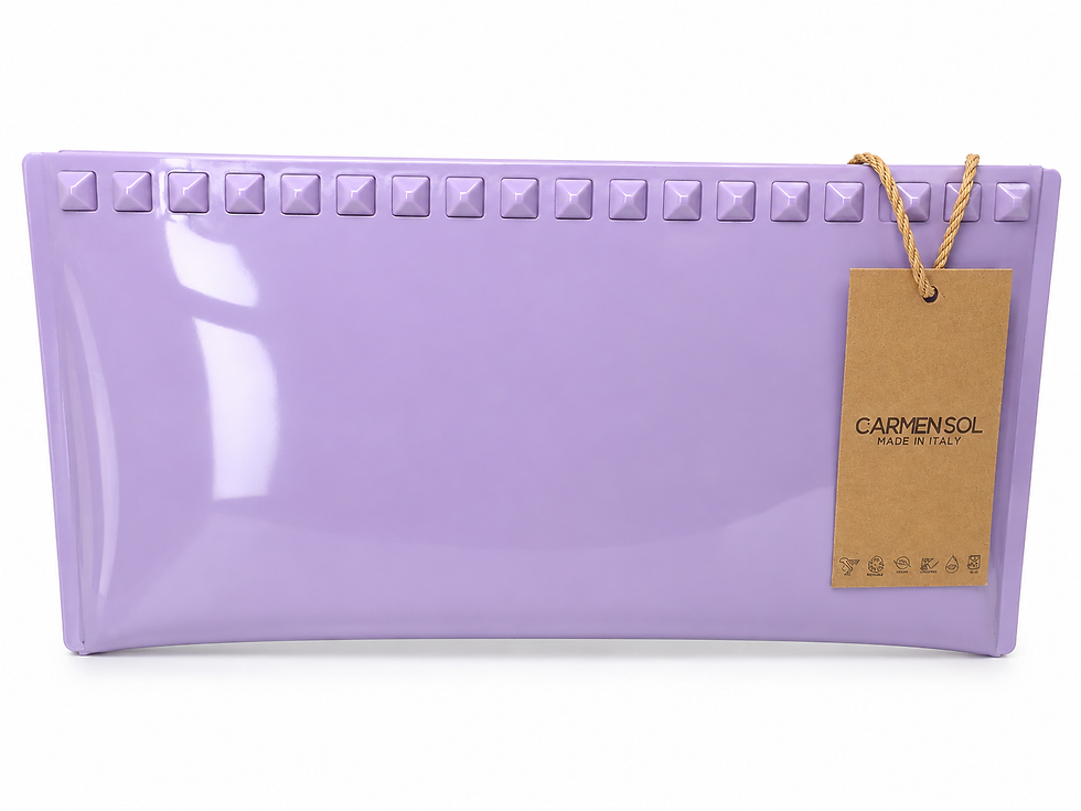 Thumbnail: Carmen Sol Made in Italy Studded Jelly Clutch