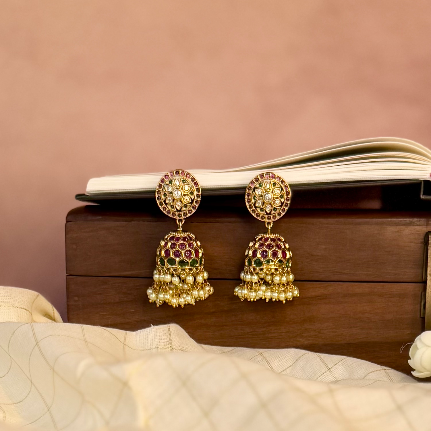 Premium AD Stone  Jhumkhas
